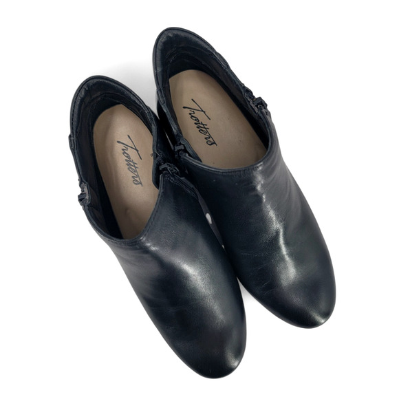 Trotters Major Black Leather Ankle Boots | Size 5M Low Heel Classic Comfort‎ - Picture 2 of 5